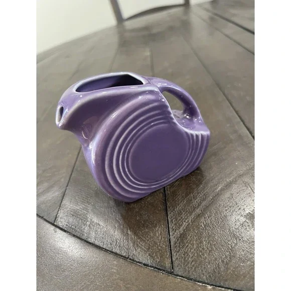 Fiestaware Mini Disc Pitcher Lilac Purple Ceramic Ring Handle Retired Color - Picture 1 of 8